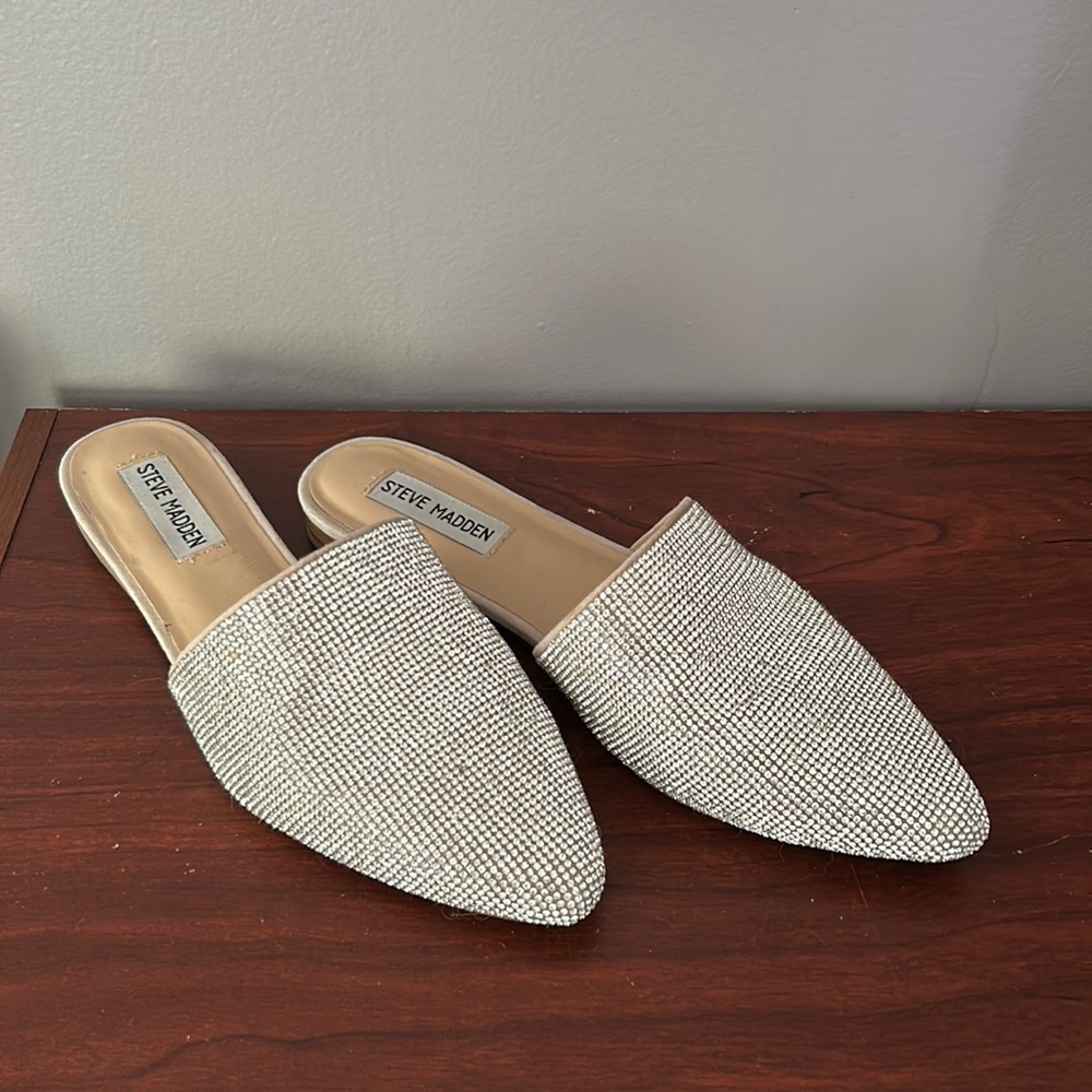 Steve Madden Crystal Slides 7.5